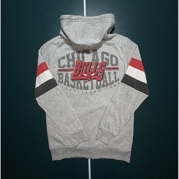 Chicago Bulls Full Zip Hoodie Sweatshirt Men's Small NBA Basketball Gray - Picture 1 of 8